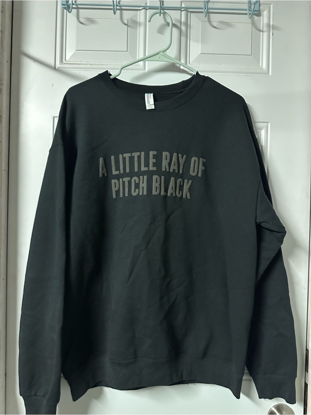 NWOT Black Crewneck Sweatshirt - 'A Little Ray of Pitch Black'